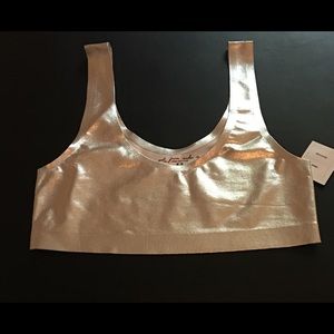 Urban Outfitters Silver bralette size medium NWT